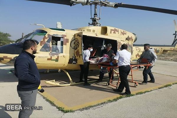 انجام عملیات مردم یاری توسط خلبانان هوانیروز مسجدسلیمان