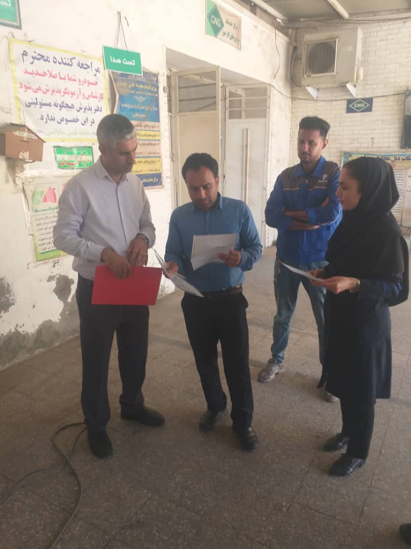 بازدید مشترک ستادی از مراکز معاینه فنی خودروها در شوشتر