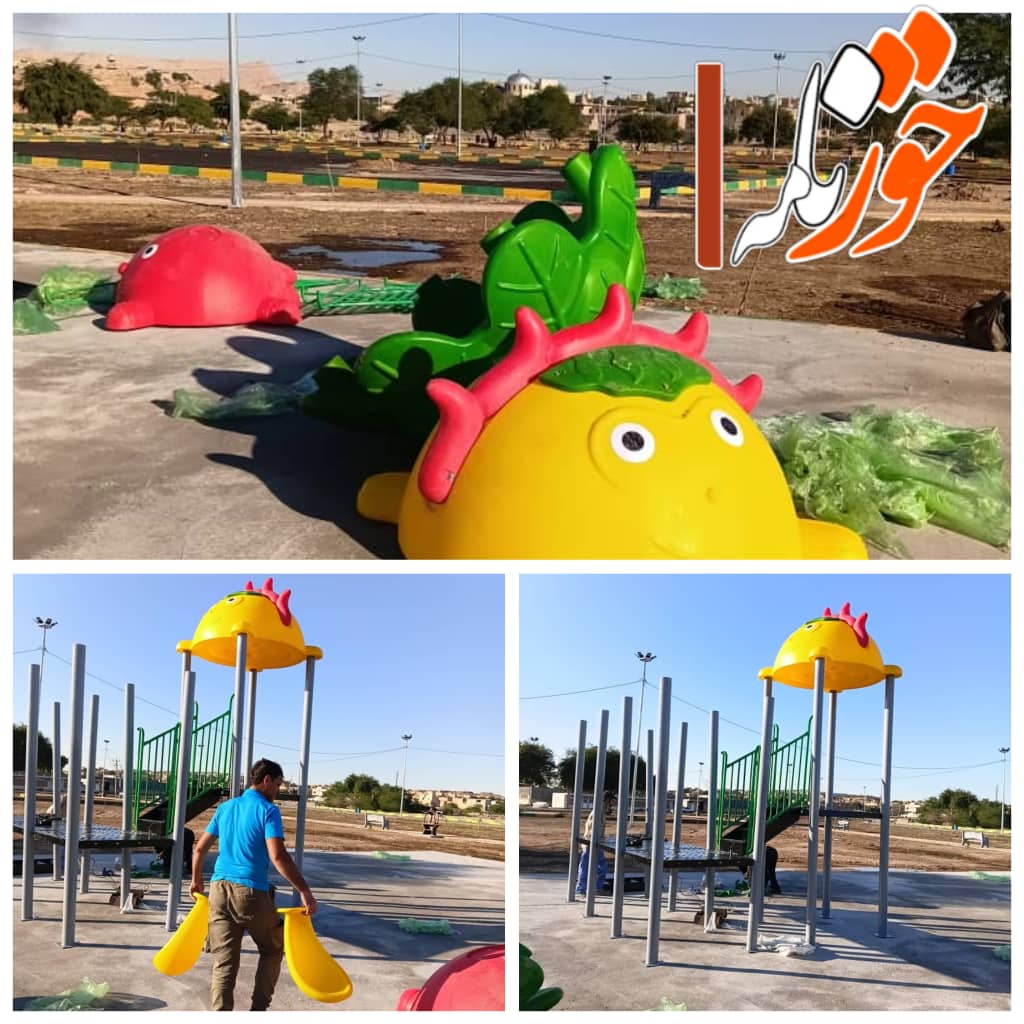 نصب ست وسایل بازی در پارک شهیدان مختاربند( ۴۷ هکتاری )