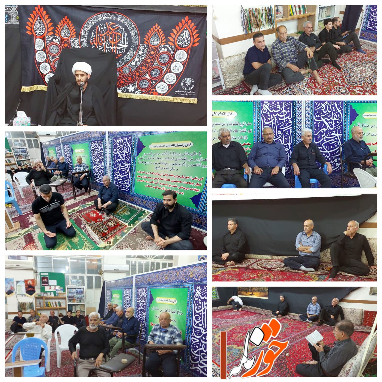 مراسم شب تاسوعای حسینی در مسجد افلاطون کهن شوشتر حکیم حاج ملاعلی حکیم شوشتری برگزار شد