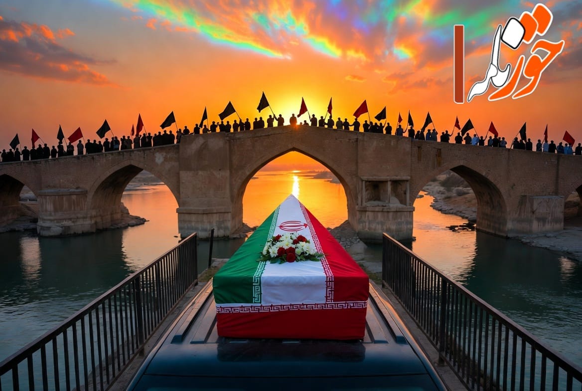 مراسم تشییع نمادین پیکر امام مجاهد آیت‌الله سید علی خامنه‌ای در دارالمومنین شوشتر؛ نمادی از وفاداری مردم خوزستان به آرمان‌های انقلاب